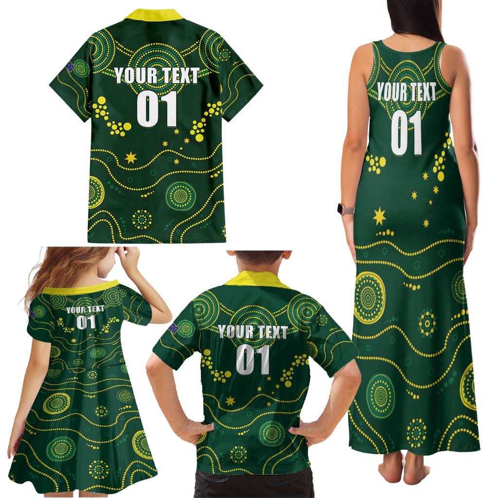 Australia 2024 Rugby Family Matching Tank Maxi Dress and Hawaiian Shirt Go Wallabies