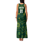 Australia 2024 Rugby Family Matching Tank Maxi Dress and Hawaiian Shirt Go Wallabies