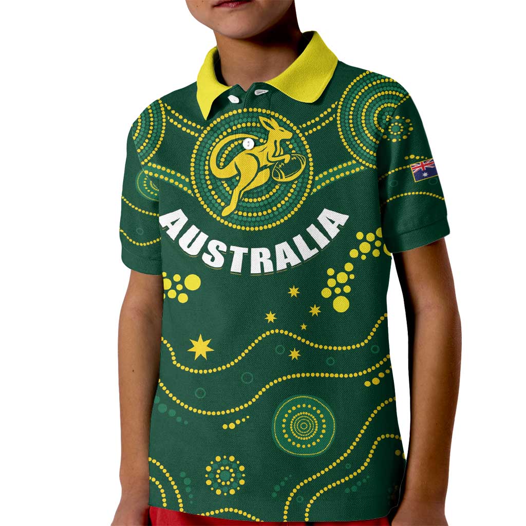 Australia 2024 Rugby Kid Polo Shirt Go Wallabies