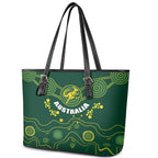 Australia 2024 Rugby Leather Tote Bag Go Wallabies