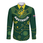 Australia 2024 Rugby Long Sleeve Button Shirt Go Wallabies