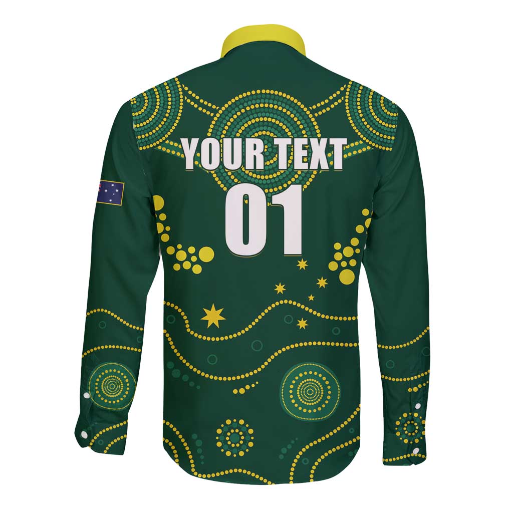 Australia 2024 Rugby Long Sleeve Button Shirt Go Wallabies