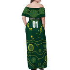 Australia 2024 Rugby Off Shoulder Maxi Dress Go Wallabies