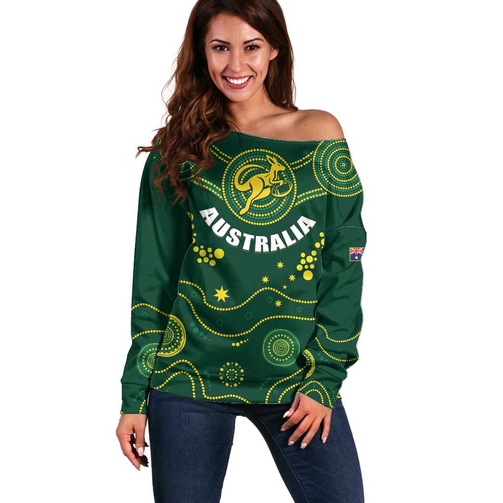 Australia 2024 Rugby Off Shoulder Sweater Go Wallabies