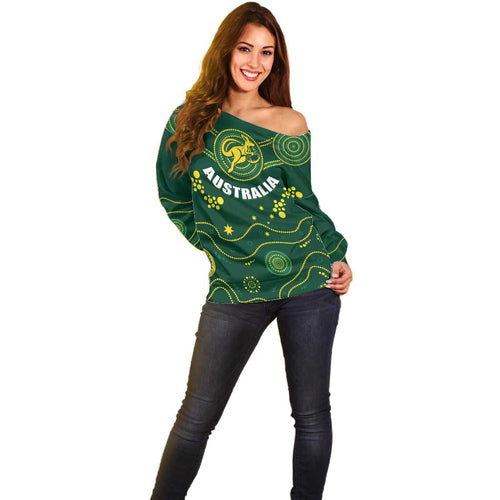 Australia 2024 Rugby Off Shoulder Sweater Go Wallabies