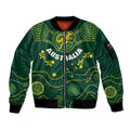 Australia 2024 Rugby Sleeve Zip Bomber Jacket Go Wallabies