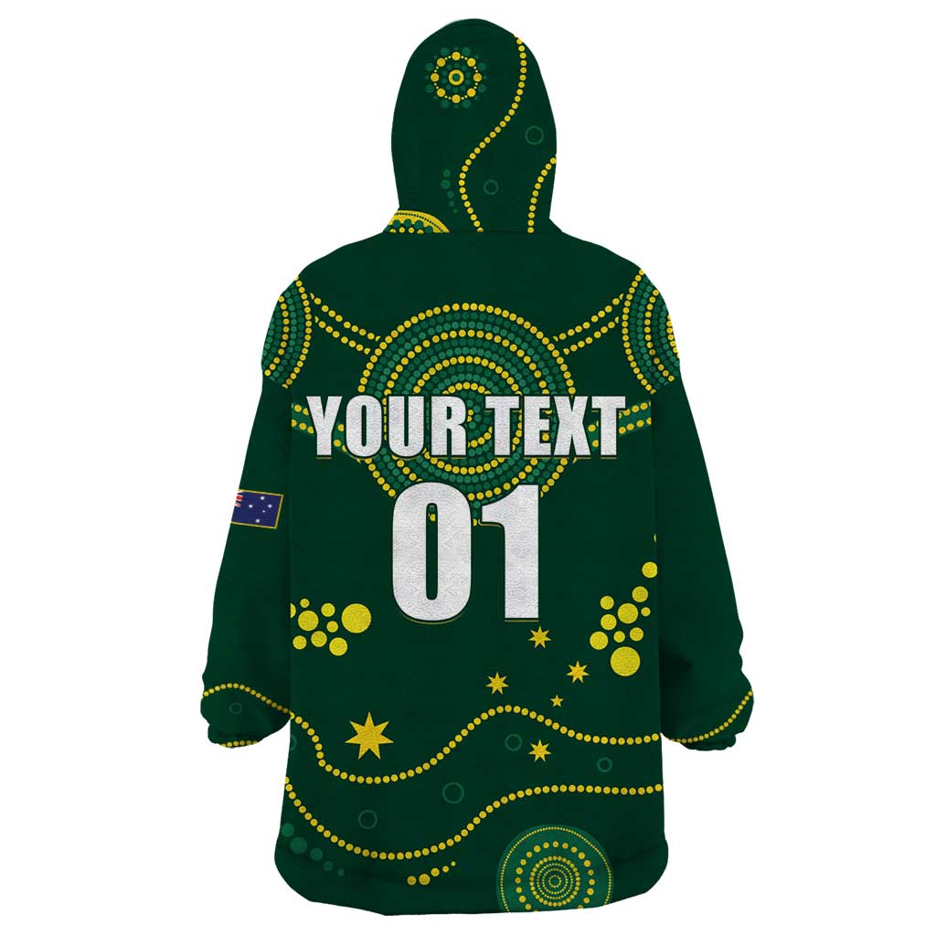 Australia 2024 Rugby Wearable Blanket Hoodie Go Wallabies