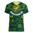 Australia 2024 Rugby Women V-Neck T-Shirt Go Wallabies