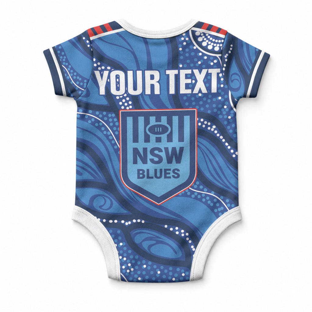 NSW Blues Rugby Personalised Baby Onesie Cockroaches 2026 Come On