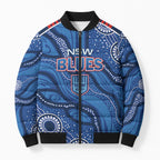 NSW Blues Rugby Personalised Bomber Puffer Jacket Cockroaches 2026 Come On