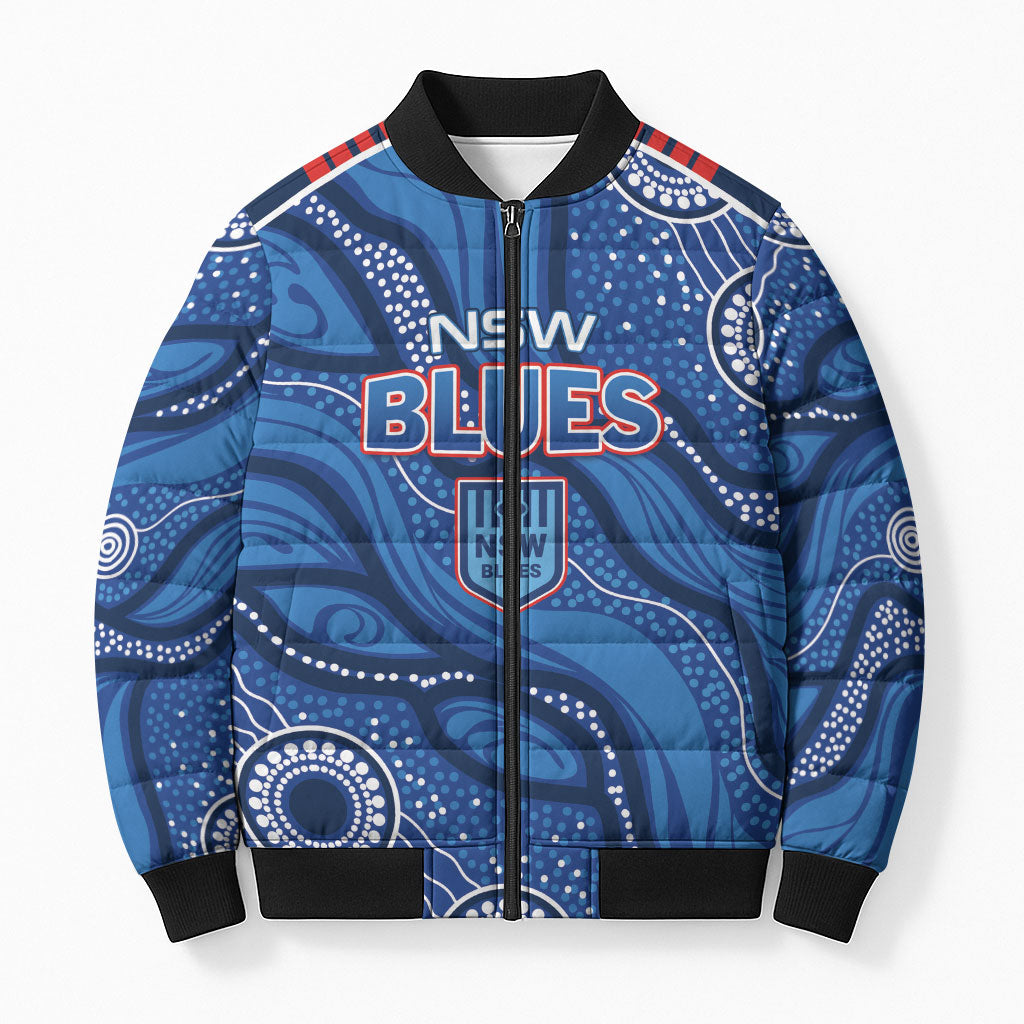 NSW Blues Rugby Personalised Bomber Puffer Jacket Cockroaches 2026 Come On