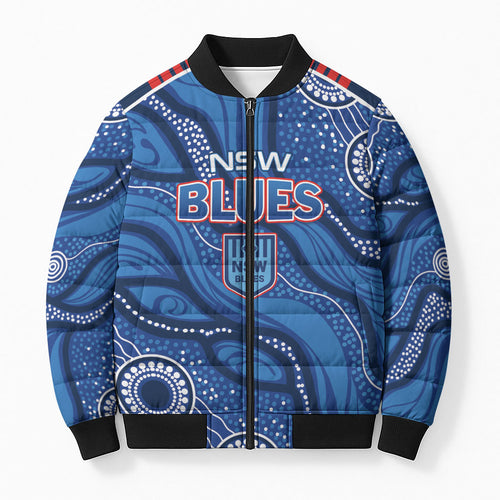 NSW Blues Rugby Personalised Bomber Puffer Jacket Cockroaches 2026 Come On