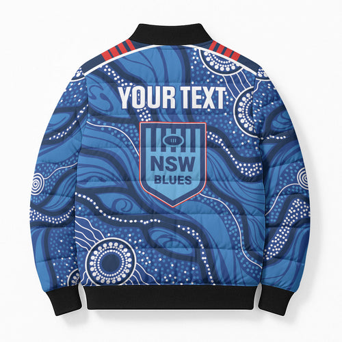 NSW Blues Rugby Personalised Bomber Puffer Jacket Cockroaches 2026 Come On