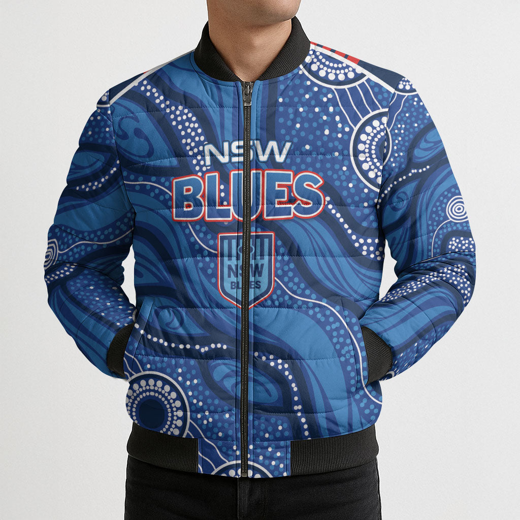 NSW Blues Rugby Personalised Bomber Puffer Jacket Cockroaches 2026 Come On