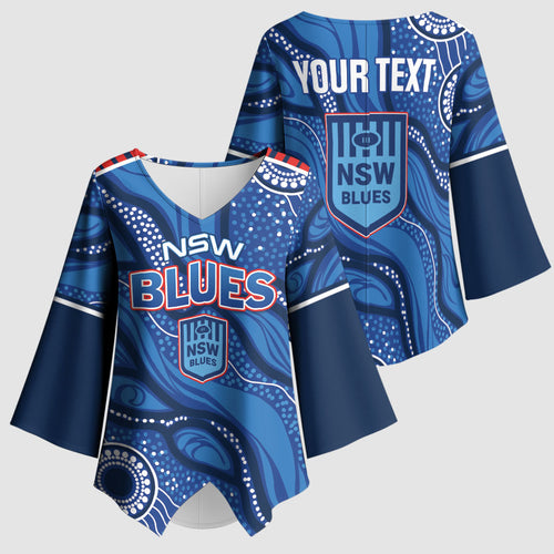 NSW Blues Rugby Personalised Kimono Sleeve Blouse Cockroaches 2026 Come On