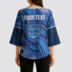 NSW Blues Rugby Personalised Kimono Sleeve Blouse Cockroaches 2026 Come On