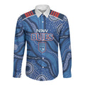 NSW Blues Rugby Personalised Long Sleeve Button Shirt Cockroaches 2026 Come On