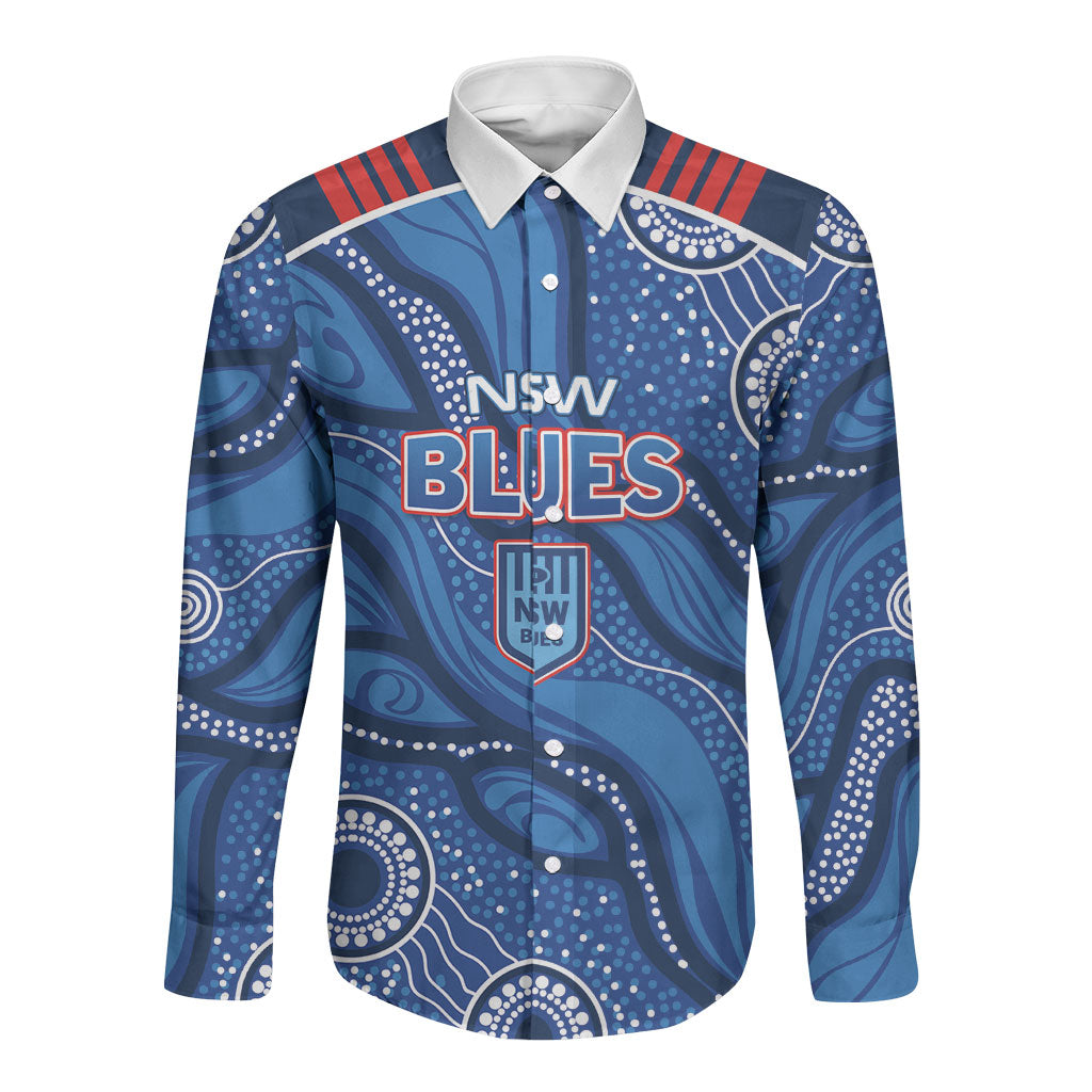 NSW Blues Rugby Personalised Long Sleeve Button Shirt Cockroaches 2026 Come On