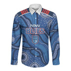 NSW Blues Rugby Personalised Long Sleeve Button Shirt Cockroaches 2026 Come On
