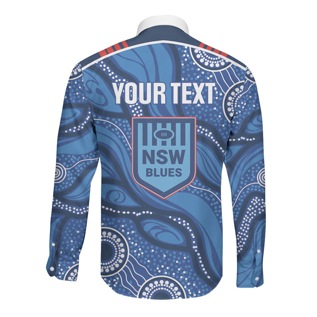 NSW Blues Rugby Personalised Long Sleeve Button Shirt Cockroaches 2026 Come On