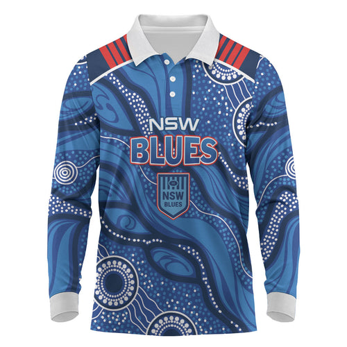 NSW Blues Rugby Personalised Long Sleeve Polo Shirt Cockroaches 2026 Come On
