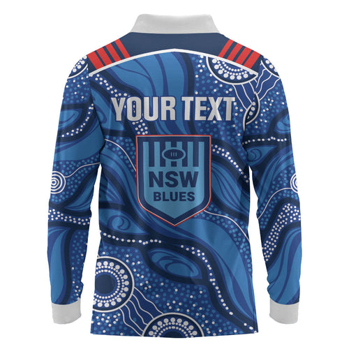 NSW Blues Rugby Personalised Long Sleeve Polo Shirt Cockroaches 2026 Come On