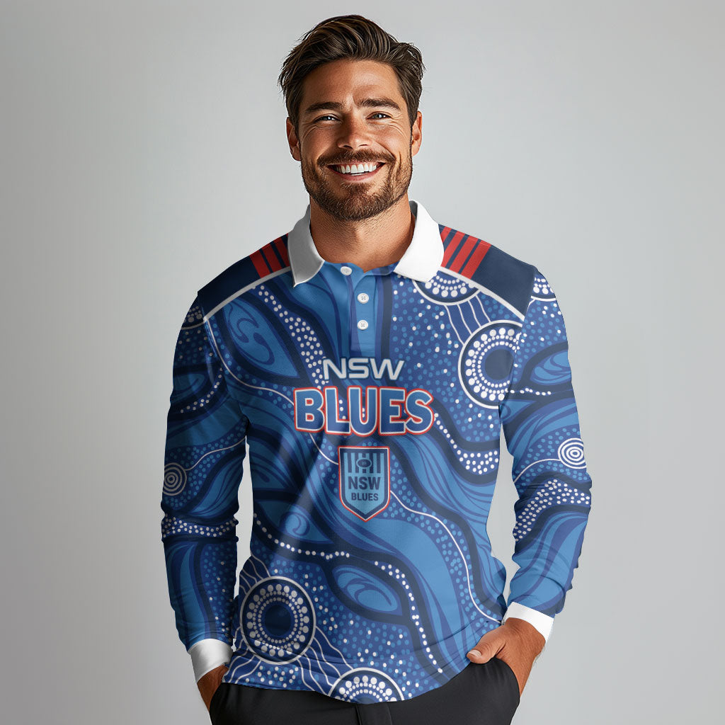 NSW Blues Rugby Personalised Long Sleeve Polo Shirt Cockroaches 2026 Come On