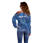 NSW Blues Rugby Personalised Off Shoulder Sweater Cockroaches 2026 Come On