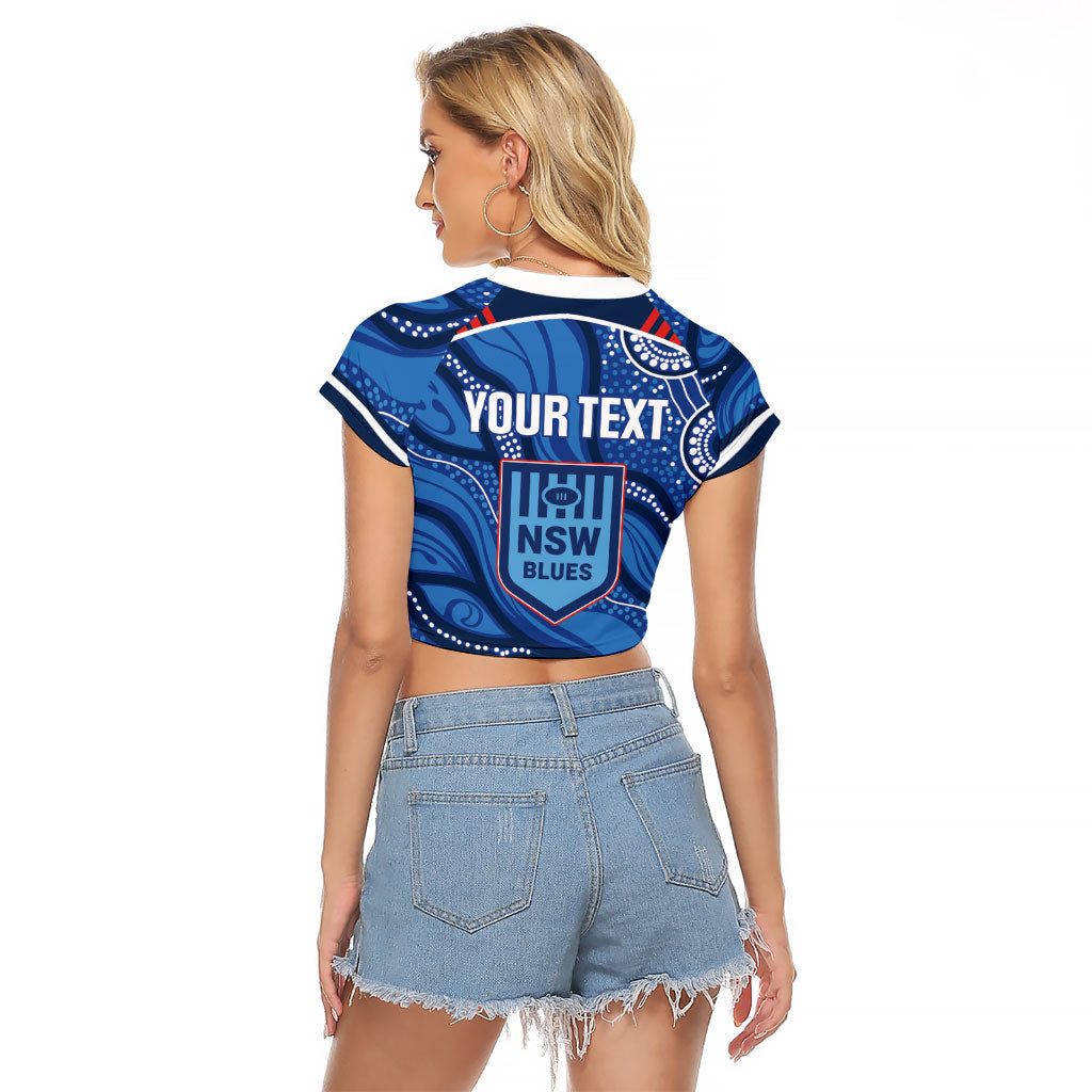 NSW Blues Rugby Personalised Raglan Cropped T Shirt Cockroaches 2026 Come On