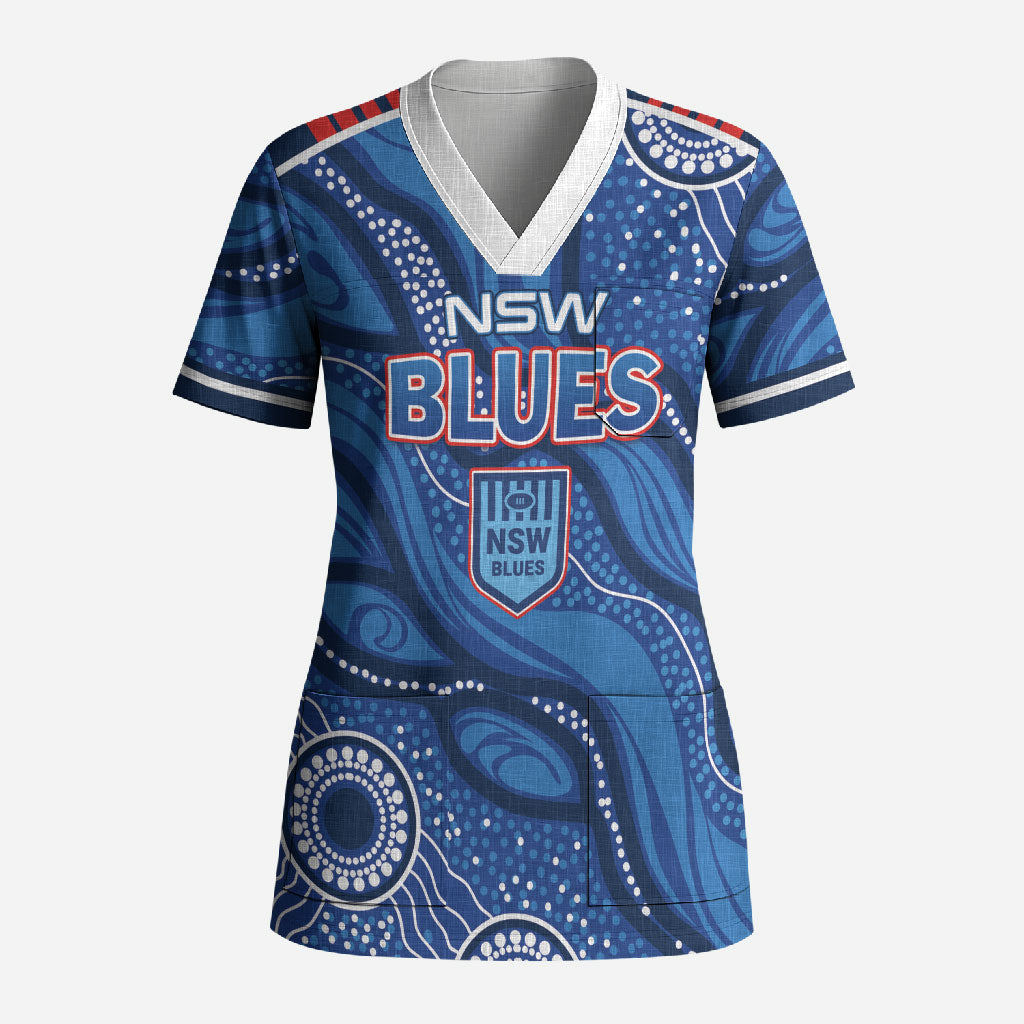 NSW Blues Rugby Personalised Scrub Top Cockroaches 2026 Come On