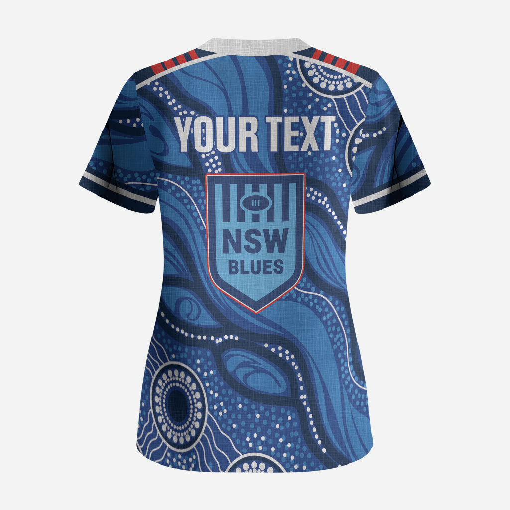 NSW Blues Rugby Personalised Scrub Top Cockroaches 2026 Come On