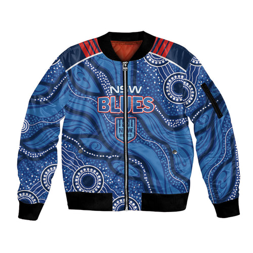 NSW Blues Rugby Personalised Sleeve Zip Bomber Jacket Cockroaches 2026 Come On