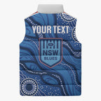 NSW Blues Rugby Personalised Sleeveless Puffer Jacket Cockroaches 2026 Come On