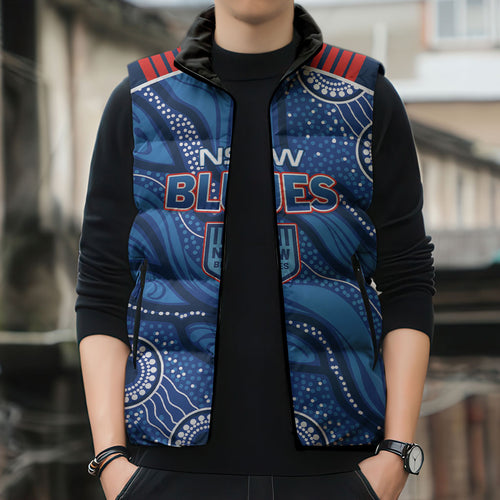 NSW Blues Rugby Personalised Sleeveless Puffer Jacket Cockroaches 2026 Come On