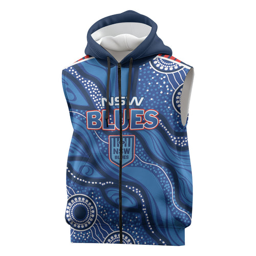 NSW Blues Rugby Personalised Sleeveless Zip Hoodie Cockroaches 2026 Come On