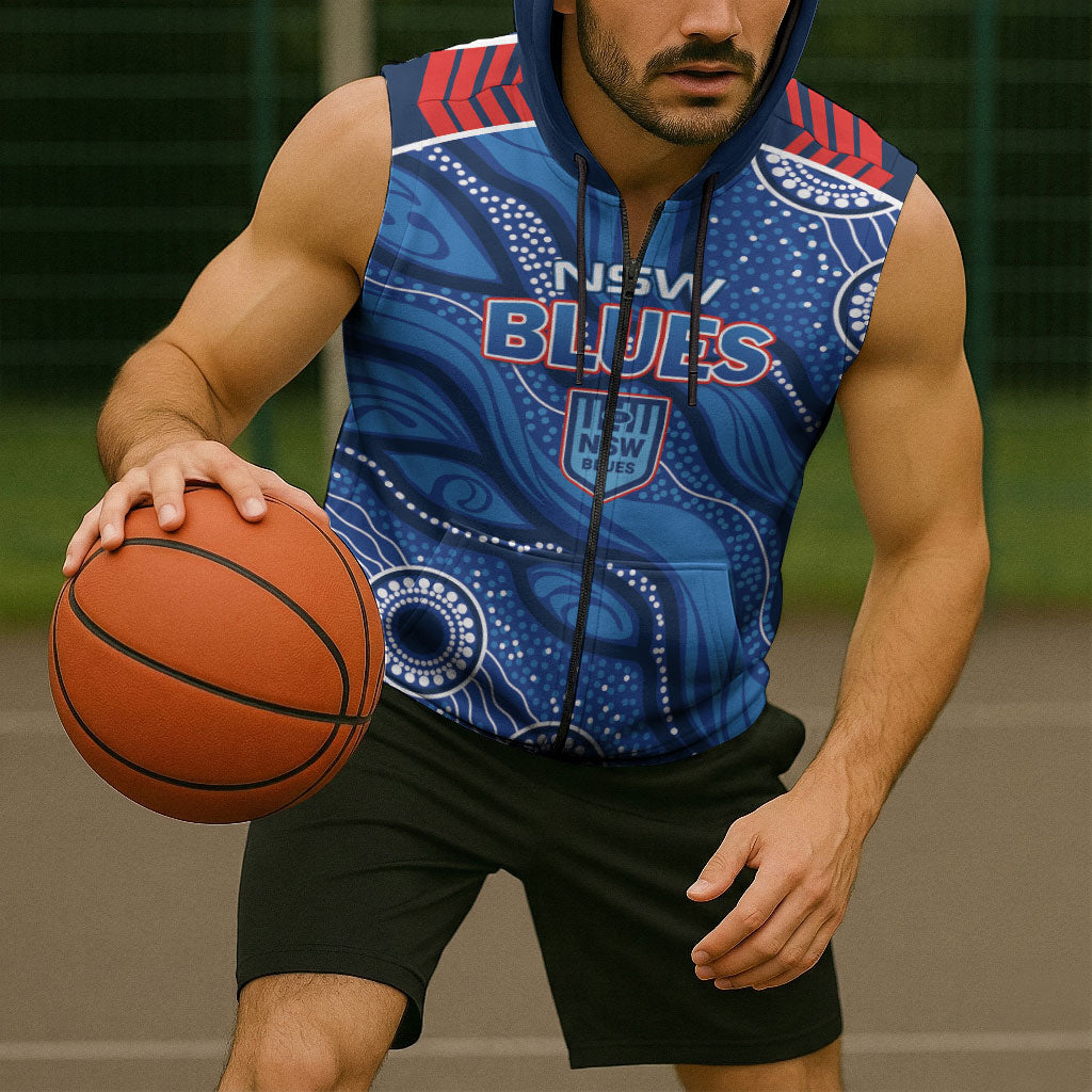 NSW Blues Rugby Personalised Sleeveless Zip Hoodie Cockroaches 2026 Come On