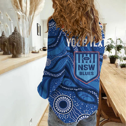 NSW Blues Rugby Personalised Women Casual Shirt Cockroaches 2026 Come On