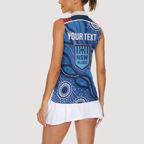 NSW Blues Rugby Personalised Women Sleeveless Polo Shirt Cockroaches 2026 Come On
