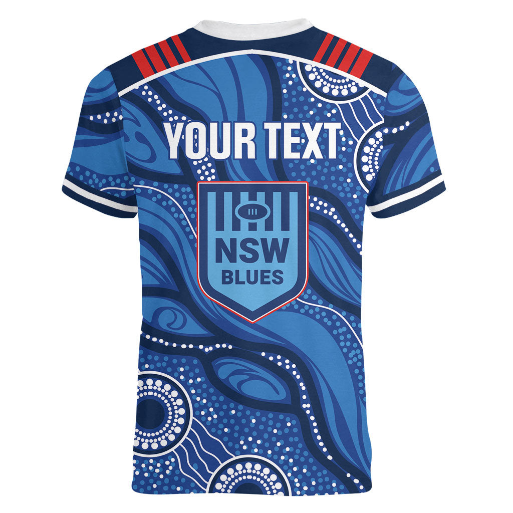 NSW Blues Rugby Personalised Women V-Neck T-Shirt Cockroaches 2026 Come On