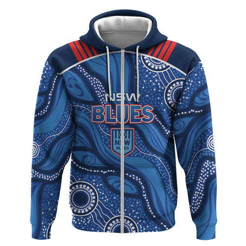 NSW Blues Rugby Personalised Zip Hoodie Cockroaches 2026 Come On
