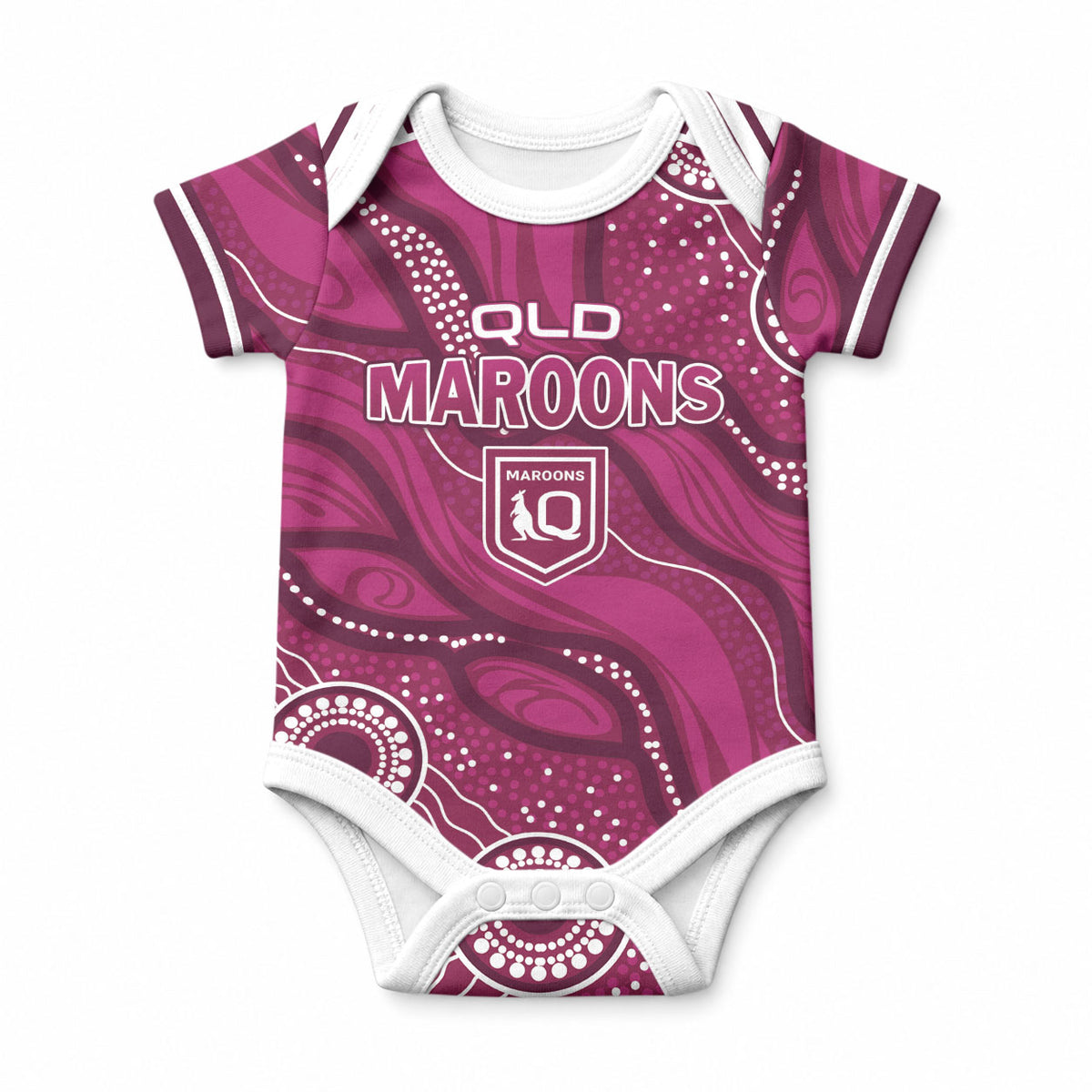 QLD Maroons Rugby Personalised Baby Onesie Cane Toads 2026 Come On