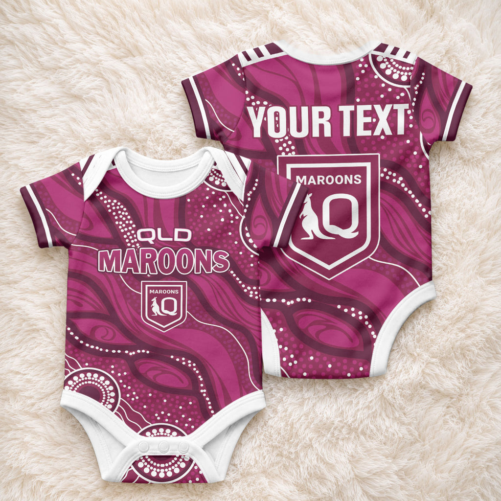 QLD Maroons Rugby Personalised Baby Onesie Cane Toads 2026 Come On