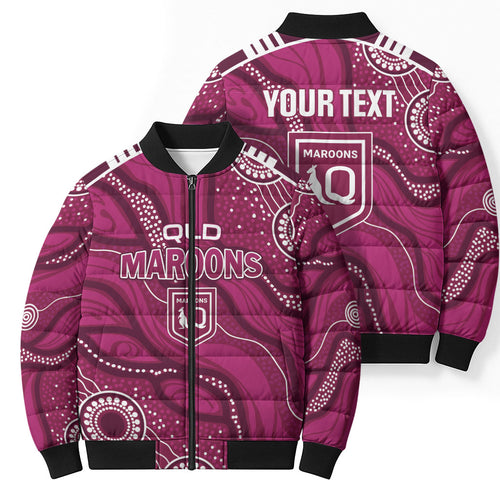 QLD Maroons Rugby Personalised Bomber Puffer Jacket Cane Toads 2026 Come On