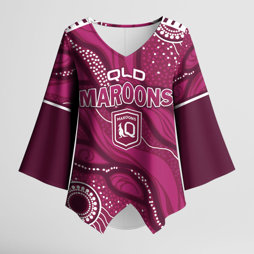 QLD Maroons Rugby Personalised Kimono Sleeve Blouse Cane Toads 2026 Come On