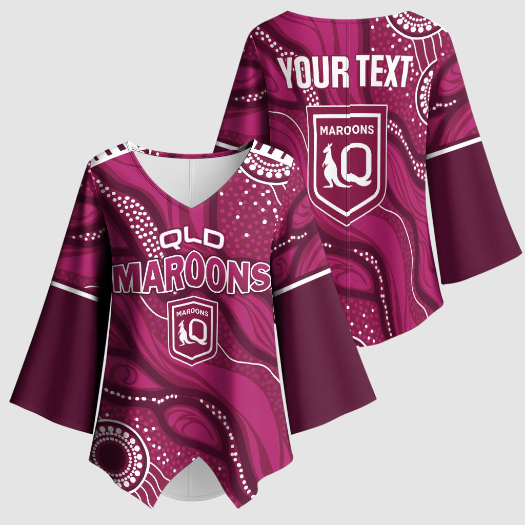 QLD Maroons Rugby Personalised Kimono Sleeve Blouse Cane Toads 2026 Come On