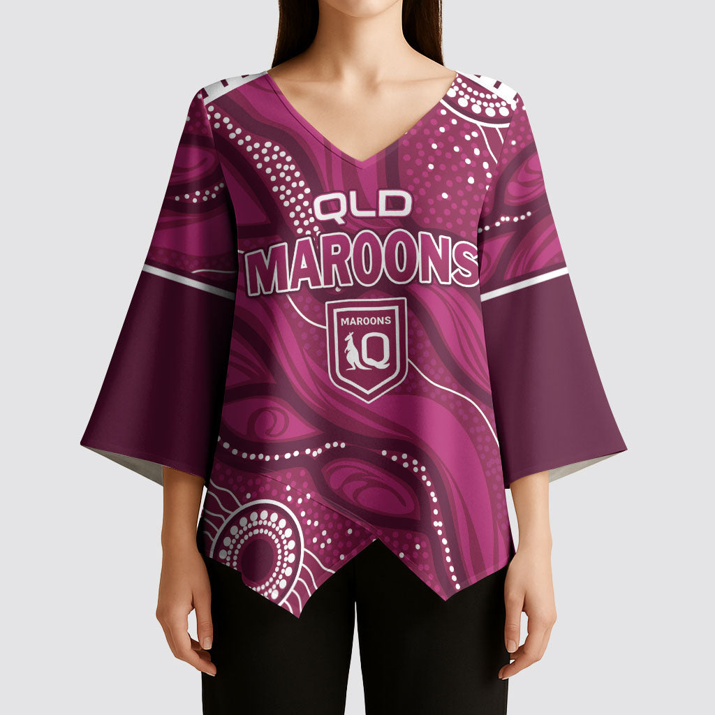 QLD Maroons Rugby Personalised Kimono Sleeve Blouse Cane Toads 2026 Come On