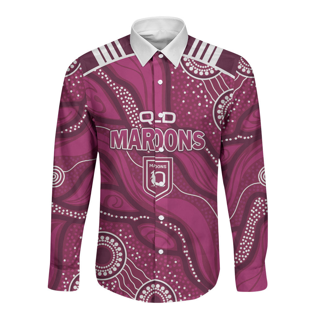 QLD Maroons Rugby Personalised Long Sleeve Button Shirt Cane Toads 2026 Come On