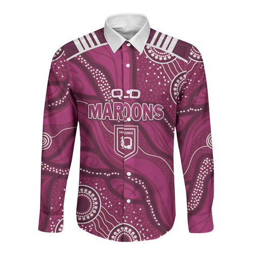 QLD Maroons Rugby Personalised Long Sleeve Button Shirt Cane Toads 2026 Come On