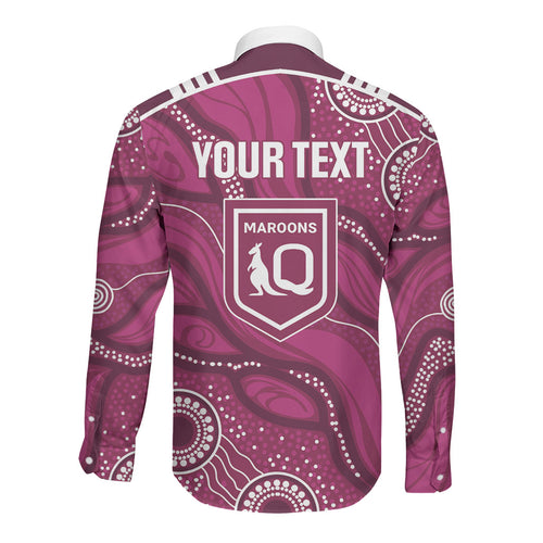 QLD Maroons Rugby Personalised Long Sleeve Button Shirt Cane Toads 2026 Come On