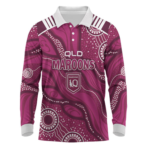 QLD Maroons Rugby Personalised Long Sleeve Polo Shirt Cane Toads 2026 Come On